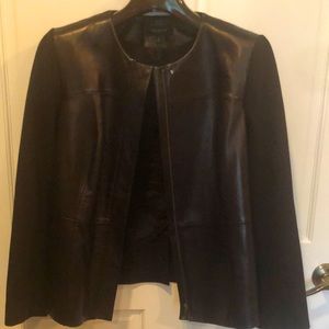 Talbots Black lamb leather jacket